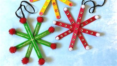 Diy Popsicle Stick Snowflake Ornaments Mombrite