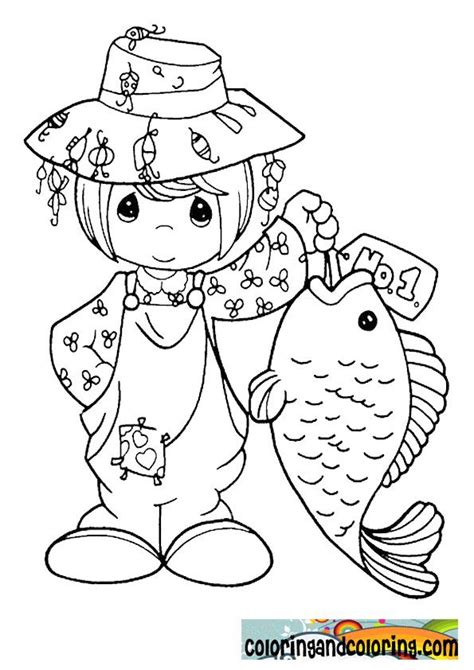Check out our 25 fun & free printable fish coloring pages. Girl Fishing Coloring Pages at GetColorings.com | Free ...