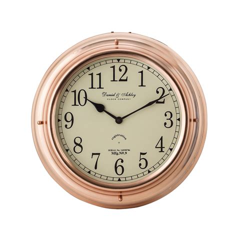 Polished Copper Wall Clock Nautical Clock Nautical Wall Clock