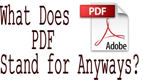 The abbreviation dc stands for direct current. File PDF - What Does PDF Stand For Anyway's - YouTube