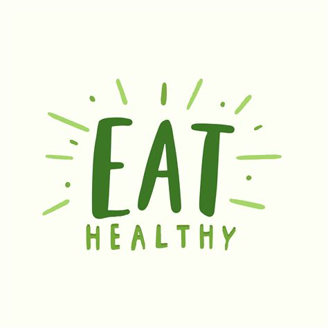 Eat Healthy Typography Vector In Green Download Free Vectors Clipart