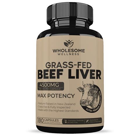 Grass Fed Beef Liver Capsules Wholesome Wellness