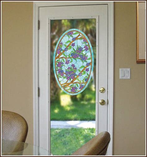 Biscayne Stained Glass Oval Window Film Window Film World