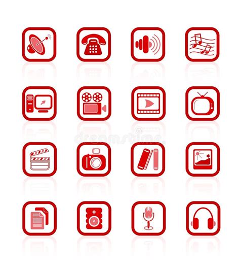 Media Icons Stock Vector Illustration Of Buttons Communications 8667048