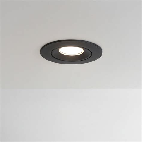 Recessed Led Ceiling Spot Flexx Tiltable Round Black Lightinova