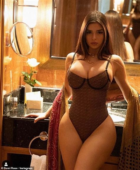 Demi Rose Stuns In A Jaw Dropping Swimsuit As She Strikes A Pose During