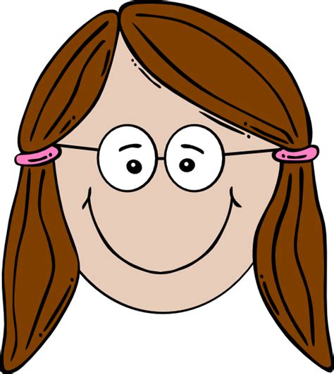 Smiling Girl With Glasses Clip Art At Vector Clip Art