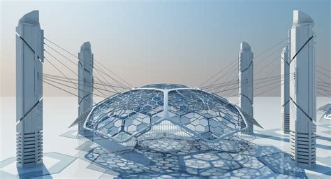 Futuristic Architectural Structure 3d Model