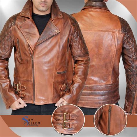 Leather jackets were a vital part of the good old days. Rustic Vintage Quilted Motorcycle Leather Jacket