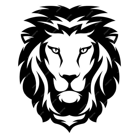 Premium Vector Illustration Of Lion With Black And White Style
