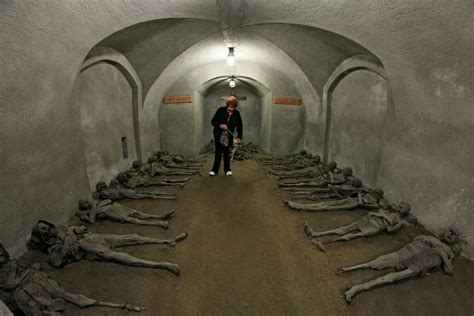 Czech Republic 18th Century Mummified Monks Holding