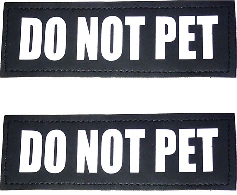 Albcorp Reflective Do Not Pet Patches With Hook Backing For Service
