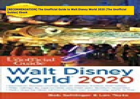 Recommendation The Unofficial Guide To Walt Disney World 2020 The