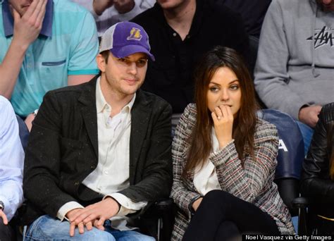 Mila Kunis Flashes Her Engagement Ring With Ashton Kutcher At Lakers