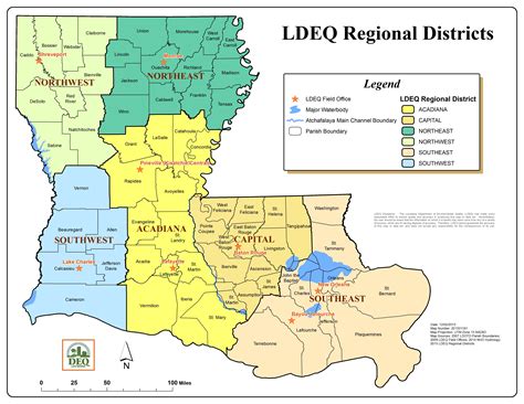 Louisiana Land District Map