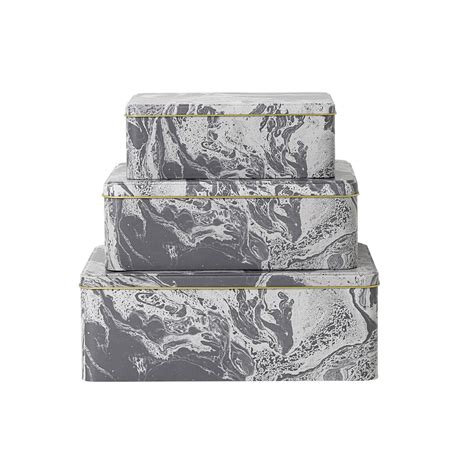 Marble Storage Box Set Of 3 By Ferm Living