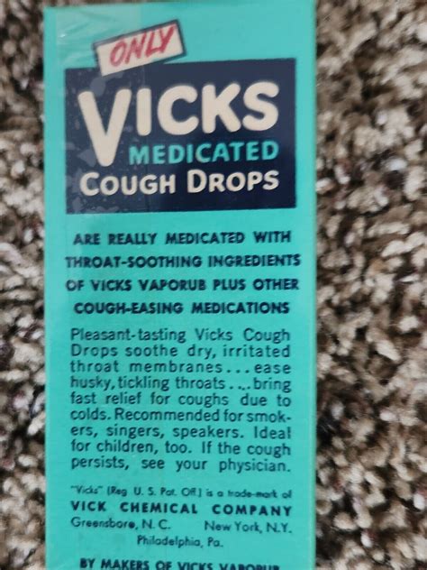Vicks Medicated Cough Drops Sealedvintage Ebay