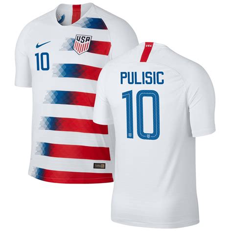National team jersey may be on the horizon. Christian Pulisic #10 USMNT USA Home 2018-2019 SOCCER Jersey - White
