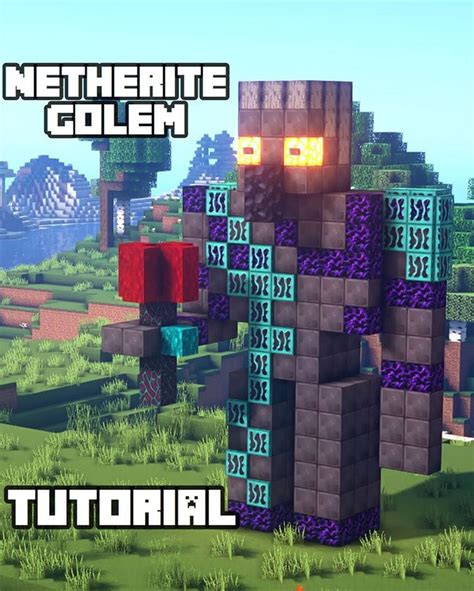 Minecraft Netherite Golem Tutorial Minecraft Diy Minecraft