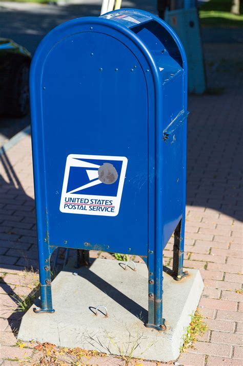 Blue Us Mailbox Free Stock Photo Public Domain Pictures