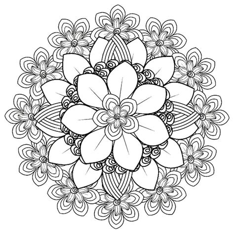 Flowers Mandala Coloring Page Printable Coloring Page For Kids