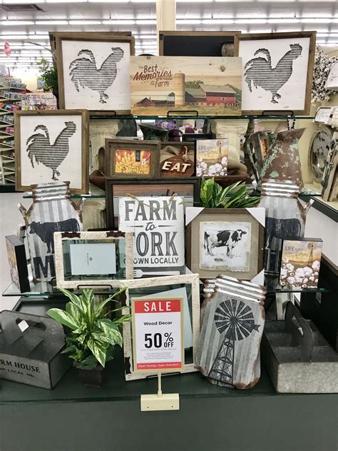 It is so nice though to have this openness. Hobby lobby merchandising table displays work | Rustic ...