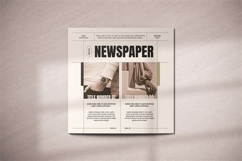 The Great Newspaper Square Trifold On Yellow Images Creative Store 104540