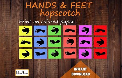 Hands And Feet Sensory Path Hopscotch For Preschooler Etsy Campana