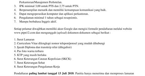 Perbadanan tabung pendidikan tinggi nasional, tingkat bawah, menara ptptn, blok d, megan avenue ii, no.12, jalan yap kwan seng, 50450 kuala lumpur. Lowongan Kerja PTPN XII | Lowongan Kerja Terbaru Medan Tahun 2019