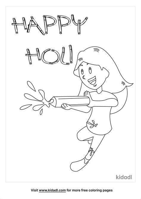 Free Holi Coloring Page Coloring Page Printables Kidadl