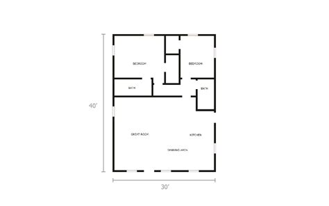 Barndominium Floor Plans 30x40 Floorplansclick