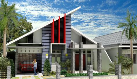 model teras rumah atap miring minimalis rumah impian