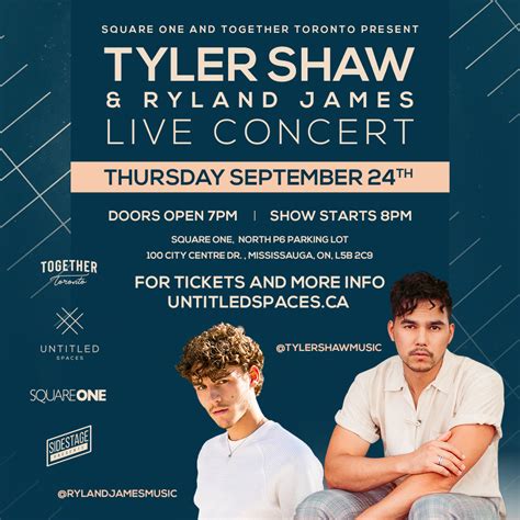 ©2021 ryland james | all rights reserved. Tyler Shaw And Ryland James Live in Concert at Square One ...