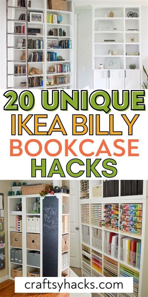 20 Unique Ikea Billy Bookcase Hacks Artofit