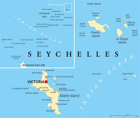 Carte Des Seychelles Plusieurs Cartes Du Pays Connu Pour Ses Plages