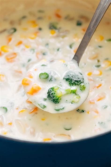 low fat creamy vegetable soup recipe
