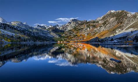Mountains Lake Reflection Ca California Sierra Nevada Lake