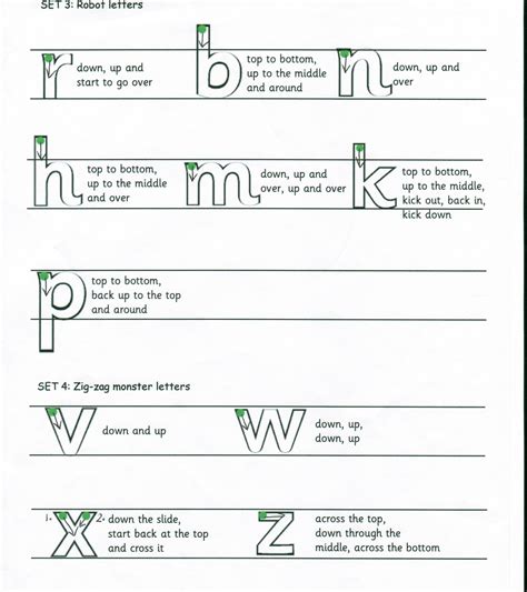 Letter Formation Sheets