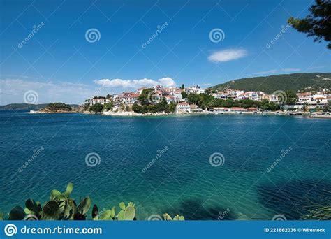 Skiathos Insel Griechenland Der Alte Hafen In Der Stadt Skiathos