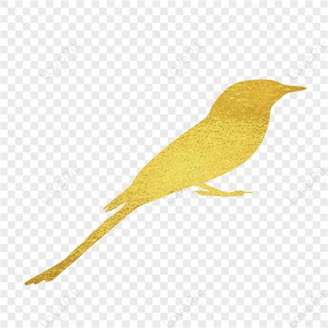 Golden Bird Paper Cutting Material Paper Bird Gold Bird Png Image