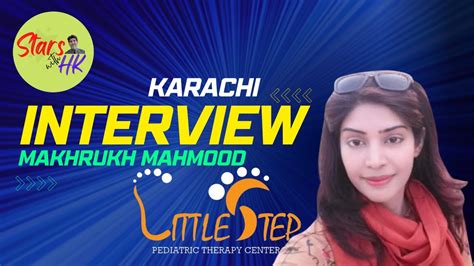Interview Little Step Pediatric Therapy Center Karachi Mahrukh