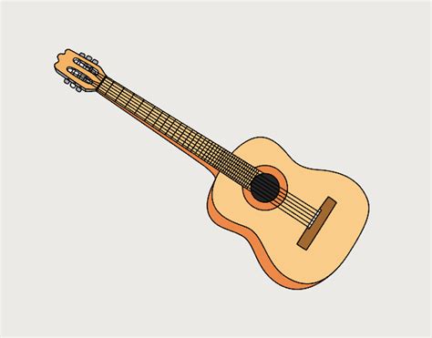 Dibujo De Una Guitarra Española Pintado Por En El Día 24 06