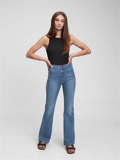 70s Flare Jeans With Washwell Gap