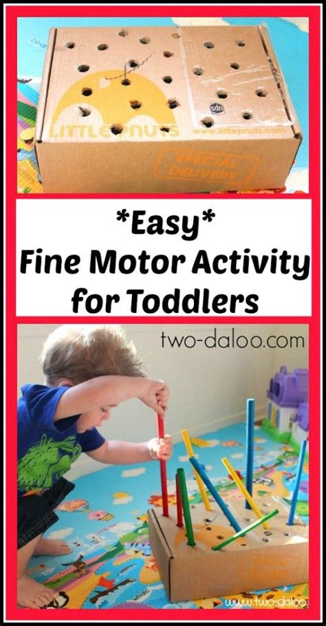 Easy Fine Motor Activity For Toddlers Toddler Activities Fine Motor