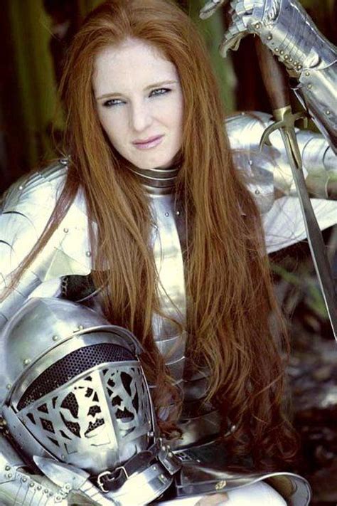 Redhead In Armor Female Knight Warrior Woman Female Armor