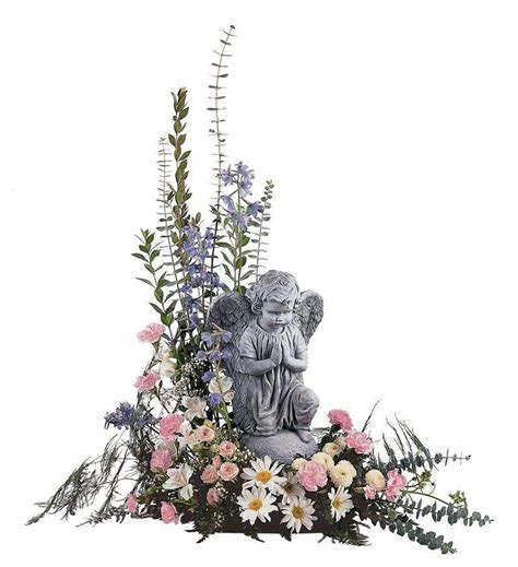 Keepsake cremation urns are small urns for ashes that hold a token amount of the remains of your special person for remembrance. unique funeral flowers | Pastel Dreams with Angel - TF220 ...