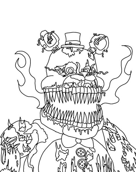 F Naf 4 Nightmare Coloring Pages Coloring Pages