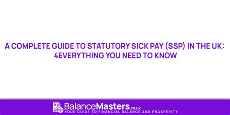 A Complete Guide To Statutory Sick Pay Ssp In The Uk Everything You
