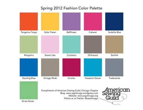 Pantone Spring 2012 Color Palette