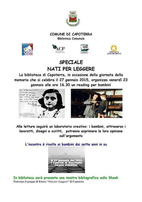 Tante le iniziative per commemorare le vittime dell'olocausto con i pochi superstiti leggi anche > zolgensma, dopo la campagna di leggo l'aifa a lavoro per sbloccare il farmaco per salvare melissa e i bambini con la sma. Capoterra, la giornata della memoria raccontata ai più ...